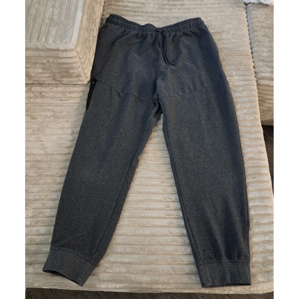 Reebok Men's XL Jogger Pants Gray Heathered Sweatpants Athletic Training Pockets